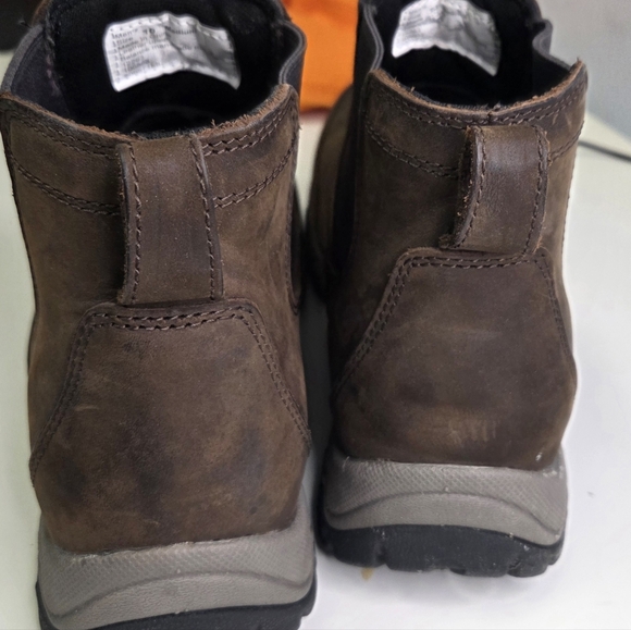 Duluth Trading Co Wild Boar Brown Leather Ankle Pull On Boots Size 10 - Picture 5 of 11